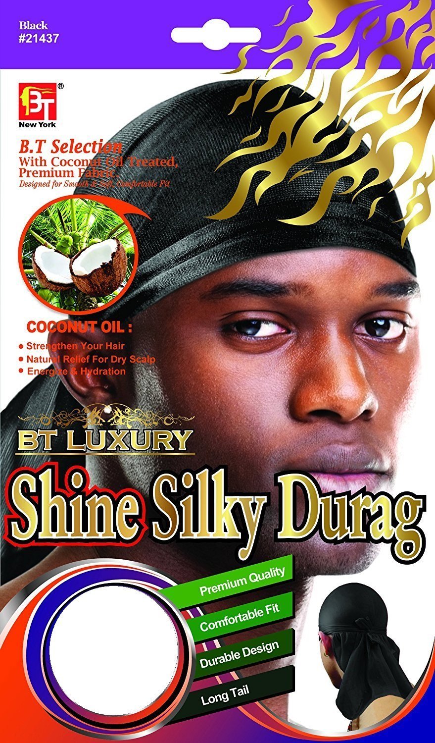 White: Beauty Town Shine Silky Durag (White)