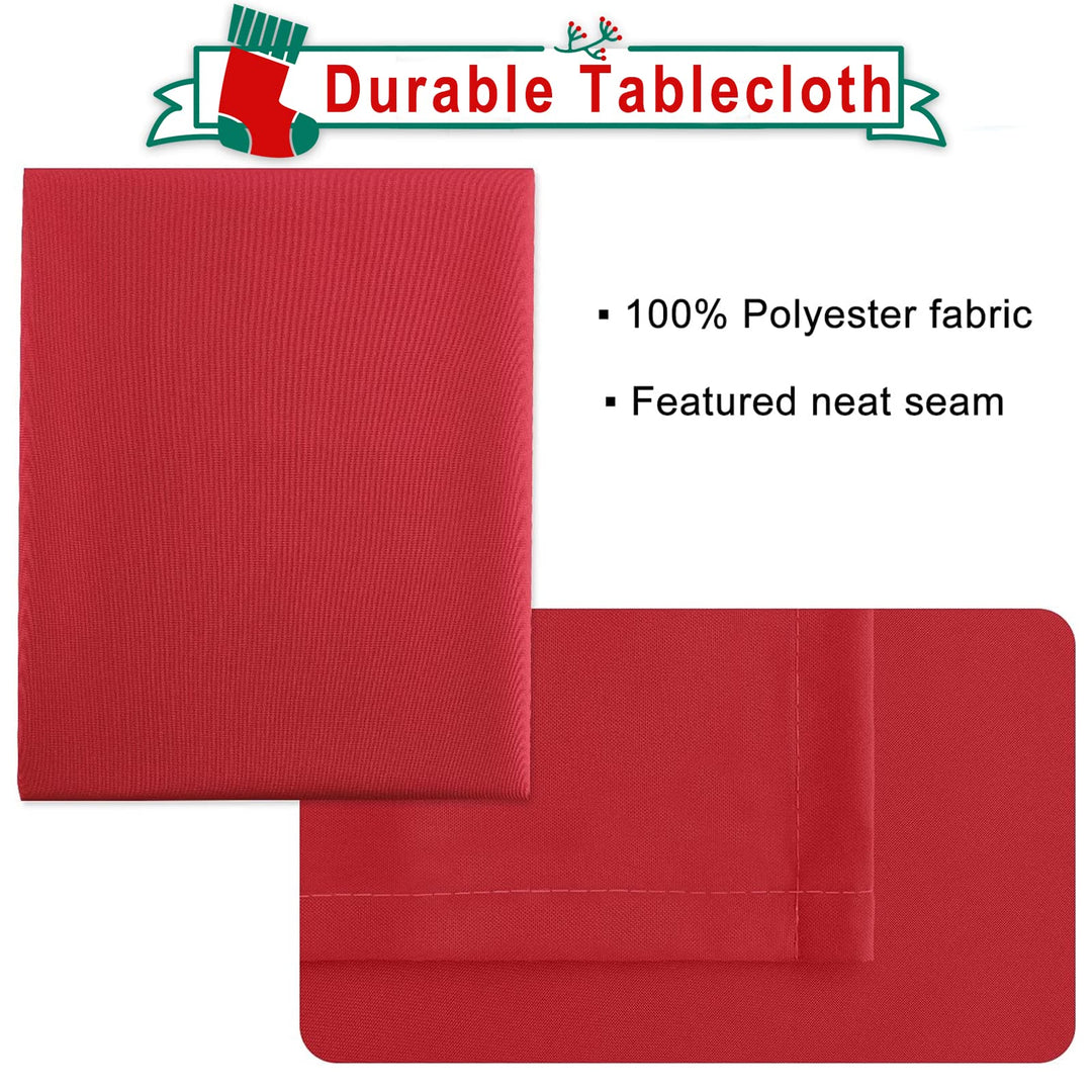 Hiasan Red Tablecloth Rectangle - Wrinkle Resistant and