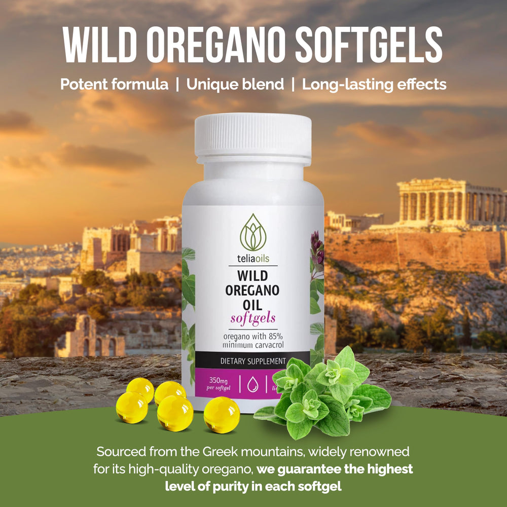 Teliaoils Wild Oregano Oil Softgels, Oregano Oil Capsul