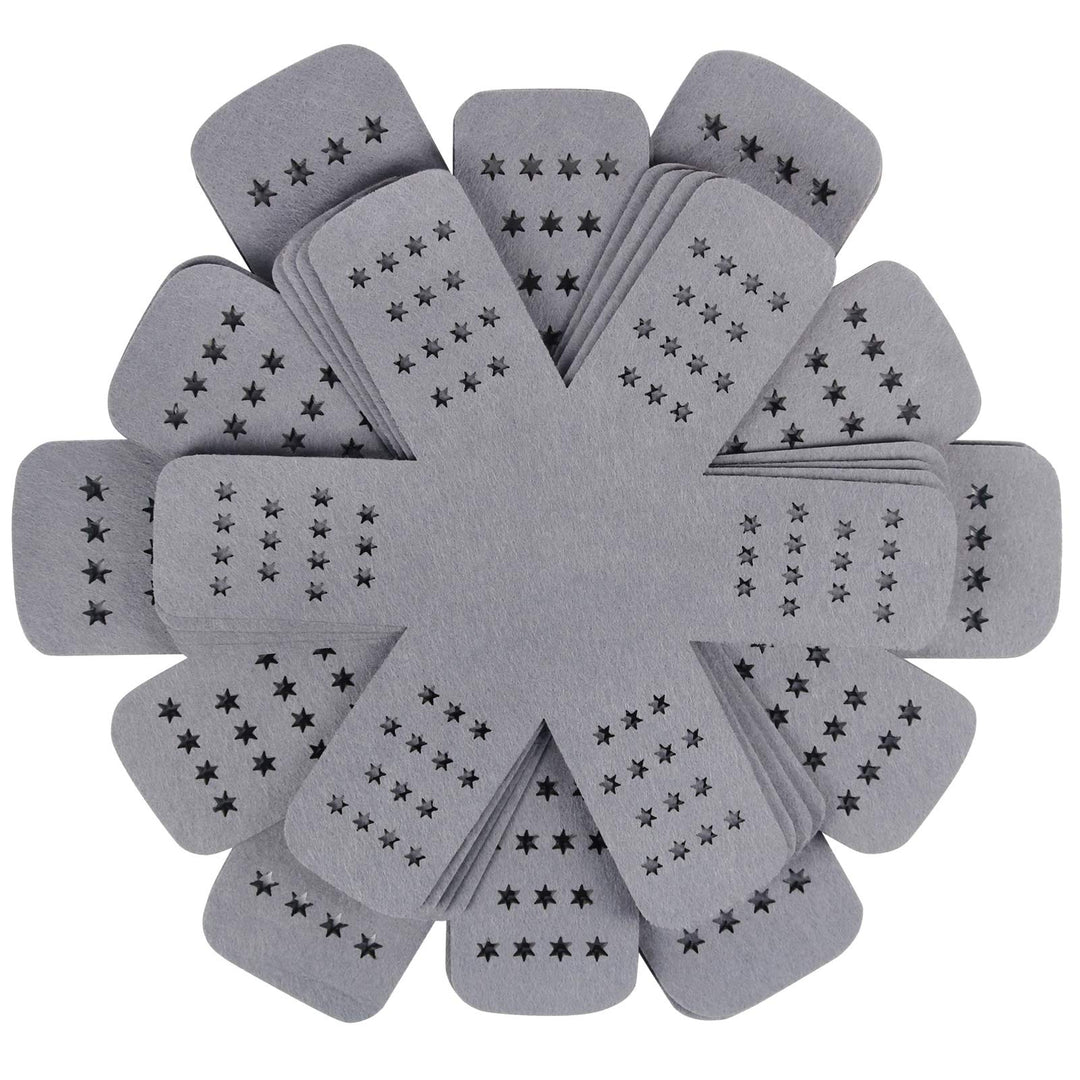 Pan Pot Protectors, Larger &amp; Thicker Pan Protector with Stars, Set of 12 and 3 Different Sizes, Gray Pot Separator Pads for Stacking and Protecting Your Cookware
