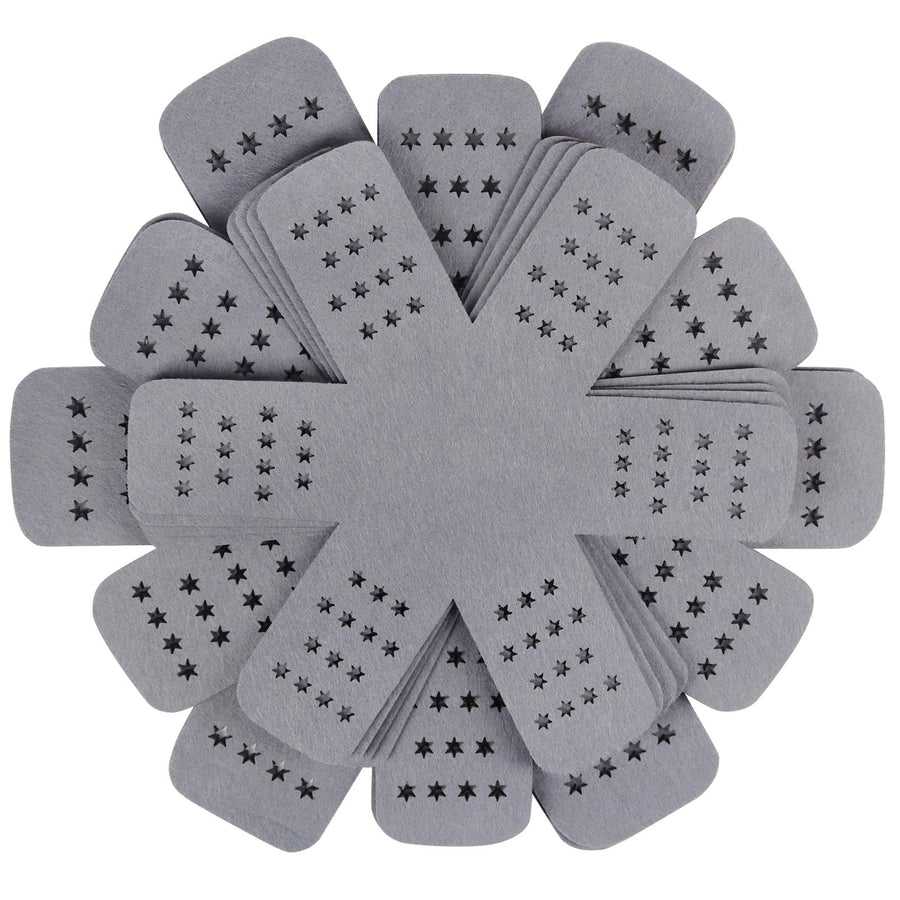 Pan Pot Protectors, Larger & Thicker Pan Protector with Stars, Set of 12 and 3 Different Sizes, Gray Pot Separator Pads for Stacking and Protecting Your Cookware