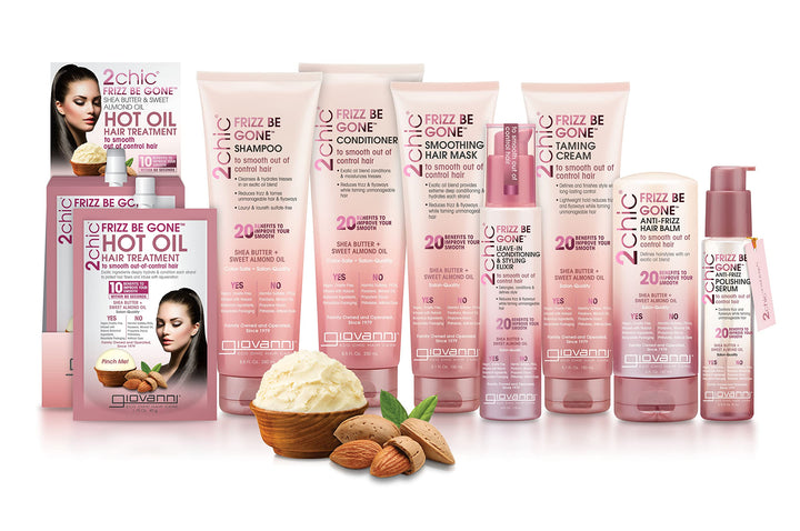 2chic Frizz Be Gone Conditioner, Shea Butter Almond 8.5 Oz Cosmetics