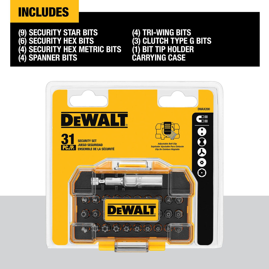 DEWALT DWAX200 Security Screwdriving Set, 31-Piece