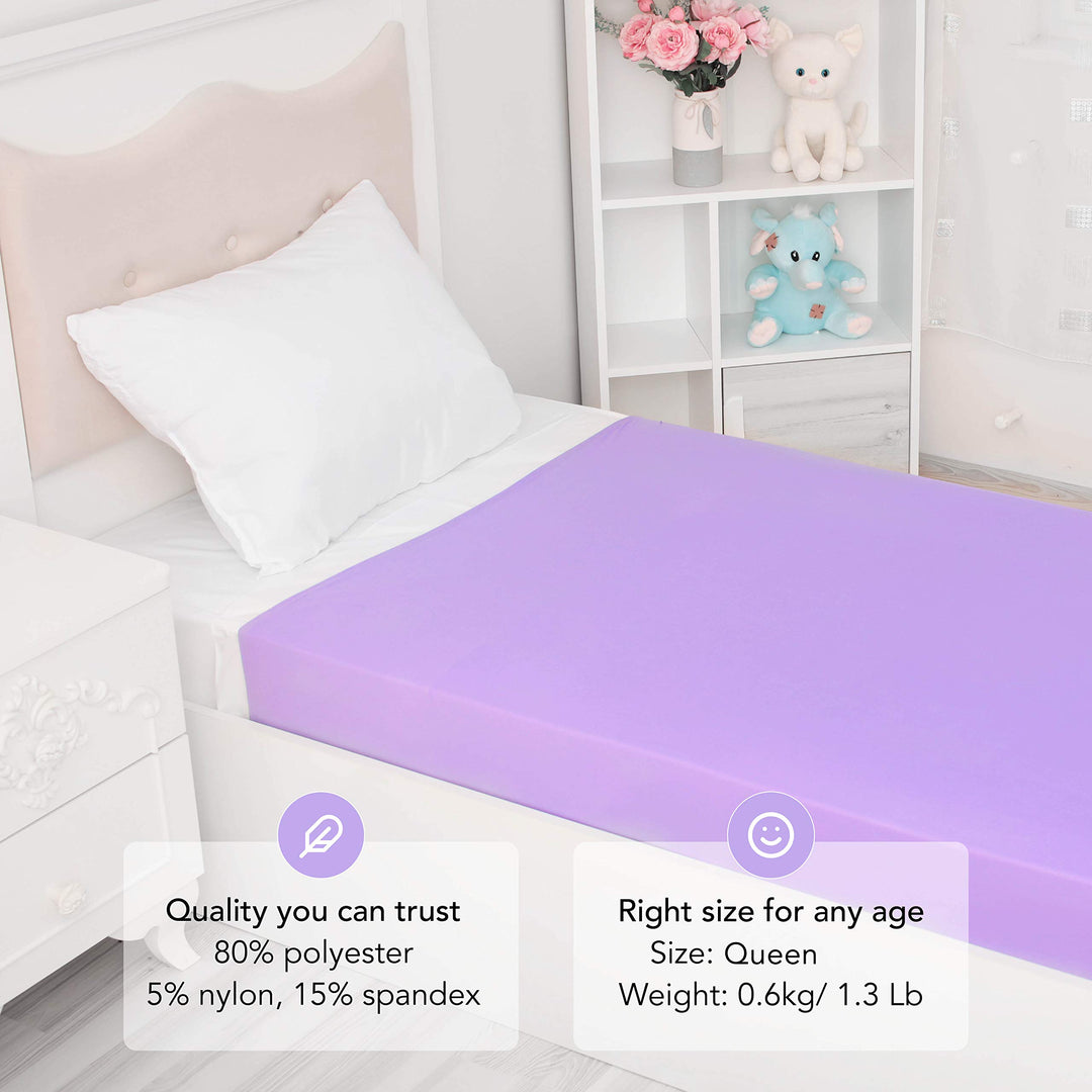 Sensory Compression Blanket | Lycra Bed Sheet for Kids & Adults | Deep Relaxing Feeling, Release Oxytocin | Helps with SPD, Anxiety, ADHD, Autism and More | Breathable, Cool & Stretchable | Queen Size