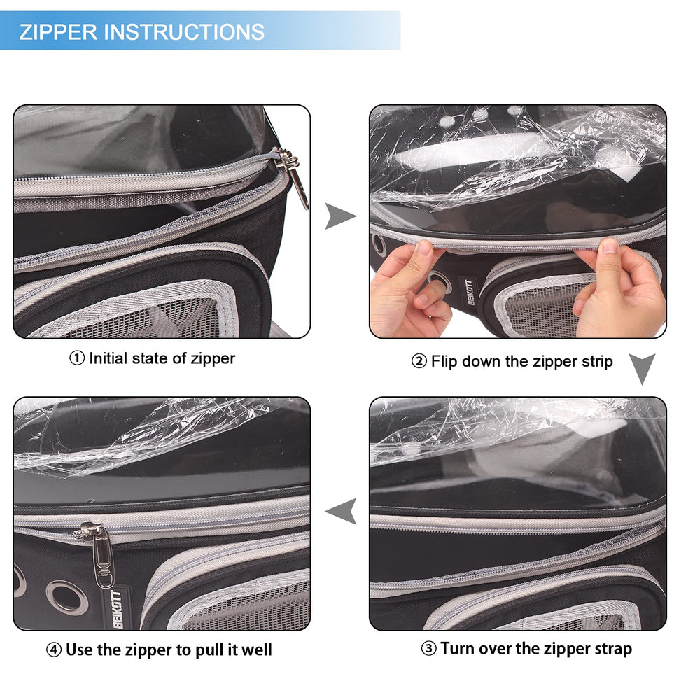 Cat Backpack Carriers, Dog Backpack, Pet Backpack for Small Cats Puppies Dogs Bunny, Airline-Approved Ventilate Transparent Bubble Backpack for Travel and Outdoor(Black)