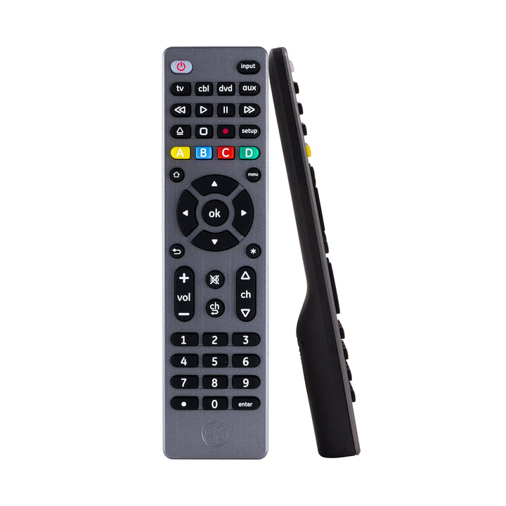 GE Universal Remote Control for Samsung, Vizio, LG, Sony, Sharp, Roku, Apple TV, RCA, Panasonic, Smart TVs, Streaming Players, Blu-ray, DVD, Simple Setup, 4-Device, Graphite, 33711