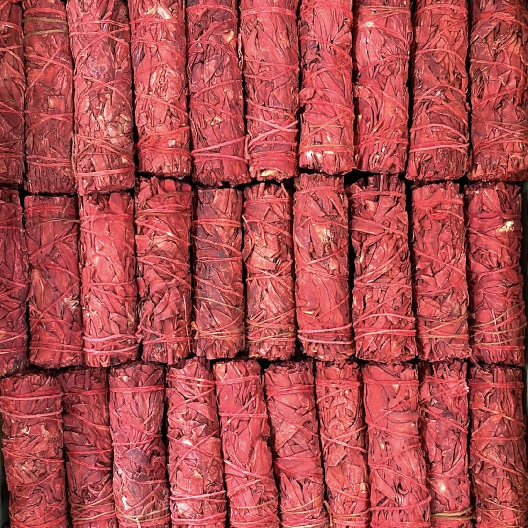 NessaStores 3 Dragon&#39;s Blood Sage Smudge Sticks, 4 Inch Hand Tied, All Natural, Ethically Sourced for Home Cleansing, Stress Relief, &amp; Clearing Negative Energy. JC-160