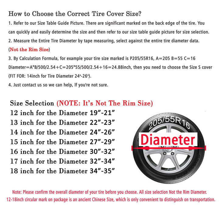 Moonet 27-29 inch Spare Tire Cover Thickening Leather Universal Fit for Jeep, Trailer, RV, SUV, Truck, Tough Tire Wheel Soft Cover (Fits Entire Tire Diameters 27-29 inch)