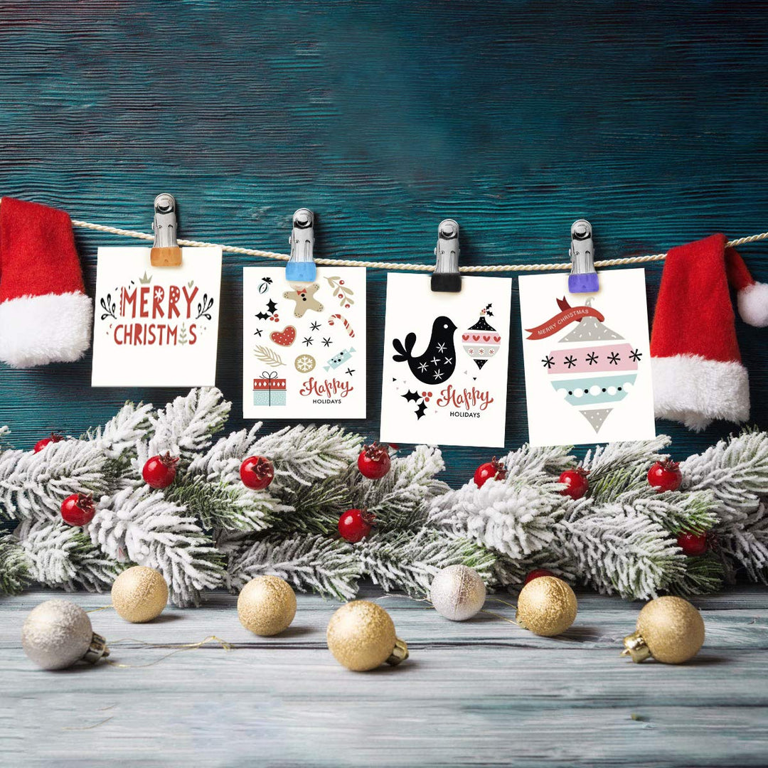 Colored Clothespins, 30 Pcs Utility Clothes Pins, Multicolor Stainless Steel Metal Sock Clips for Clothesline