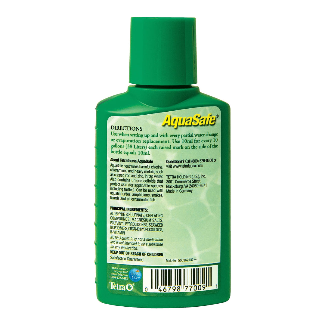 Fauna AquaSafe for Reptiles and Amphibians 3.38 Ounces, Aqua-Terrarium Water Conditioner, Makes Tap Water Safe