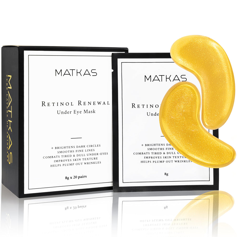 Korean Gold Under Eye Patches for Dark Circles and Puffiness, Wrinkles - Retinol + Hyaluronic Acid + Collagen + Niacinamide, Under Eye Mask Puffy Eyes Treatment for Women Skin Care