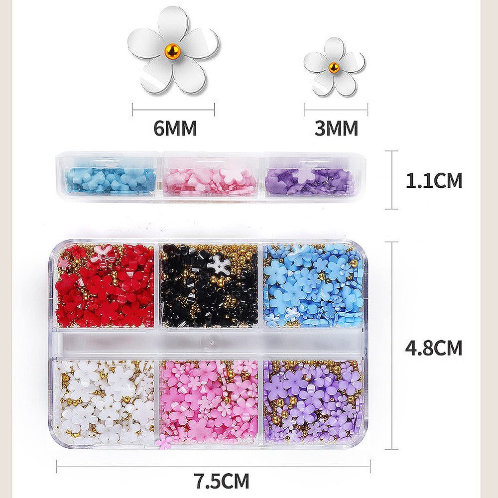 3D Colorful Butterfly Flower Nail Charms Acrylic Flower Butterfly 3D Nail Charms for Nails Art Accessories Supplies DIY Jewelry Crafts