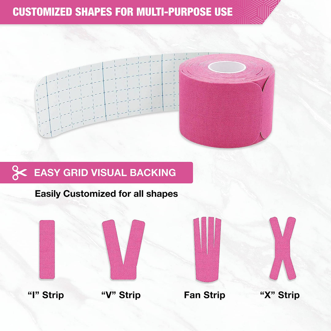 EVERLIT [Single] Pre-Cut Elastic Cotton Kinesiology The