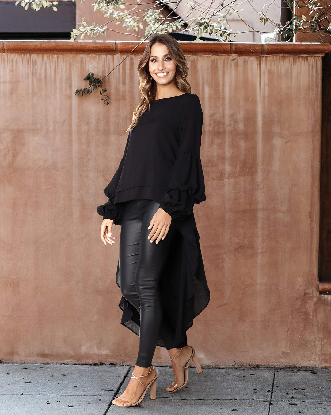 PRETTYGARDEN Women&#39;s Lantern Long Sleeve Round 