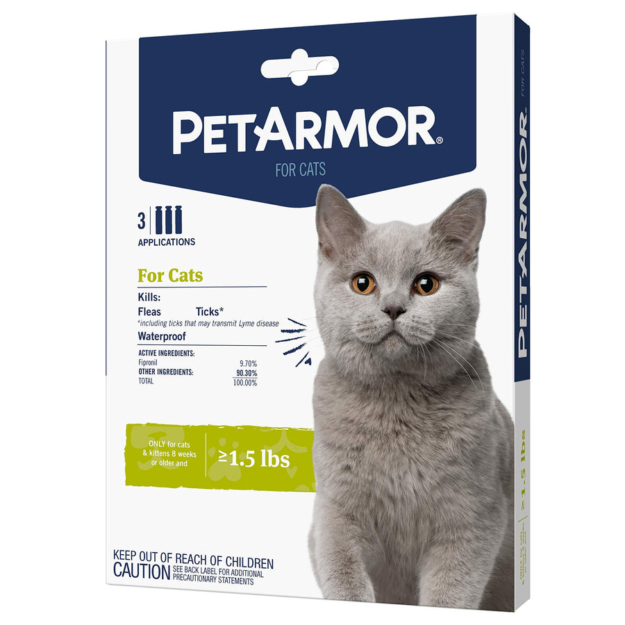 for Cats, Flea & Tick Treatment for Cats (Over 1.5 Pounds), Includes 3 Month Supply of Topical Flea Treatments