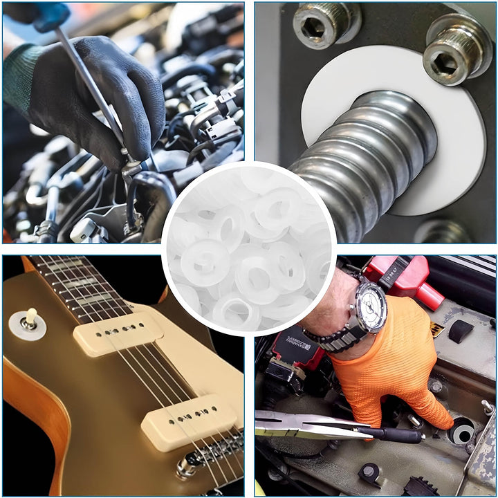 M3 Nylon Flat Washer, Nylon Oil Drain Plug Gaskets, Nylon Gasket Spacer Fastener Sealing Gasket, 1000Pcs