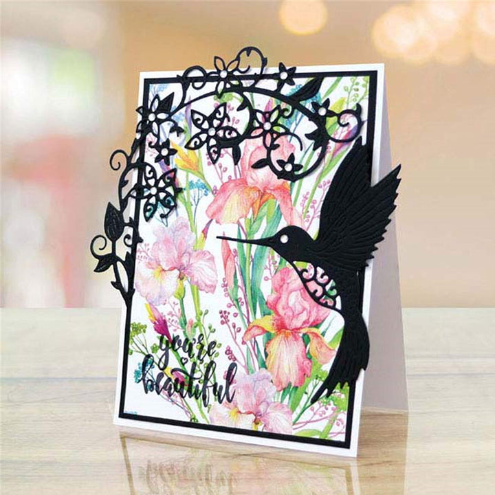 Bird Metal Die Cuts,Flower Wedding Leaves Nature Border Cutting Dies Cut Stencils for DIY Scrapbooking Photo Album Decorative Embossing Paper Dies for Scrapbooking Card Making