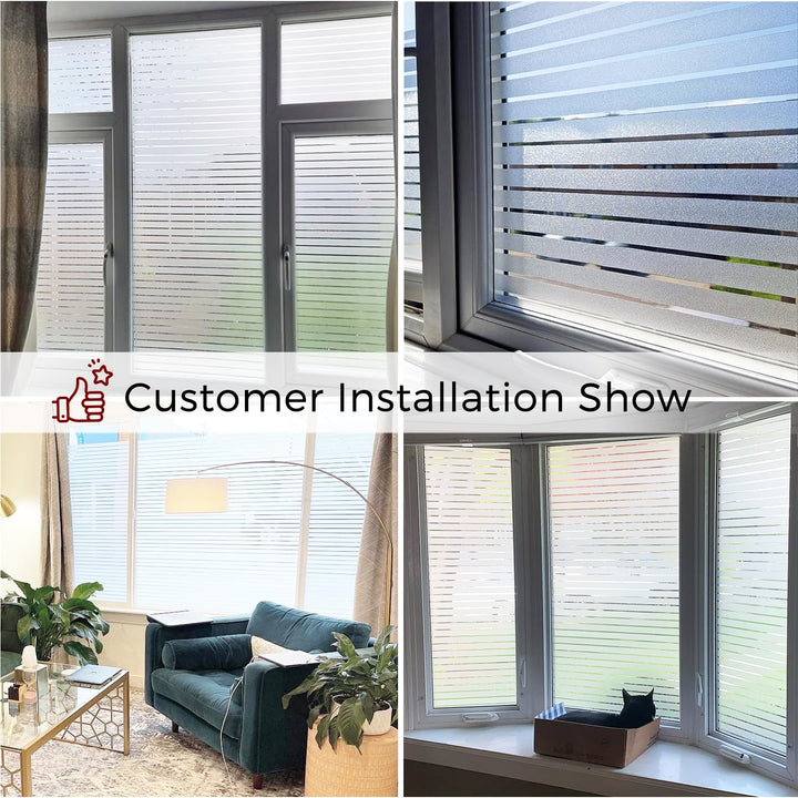 Coavas Window Privacy Film Frosted Glass Window Film He