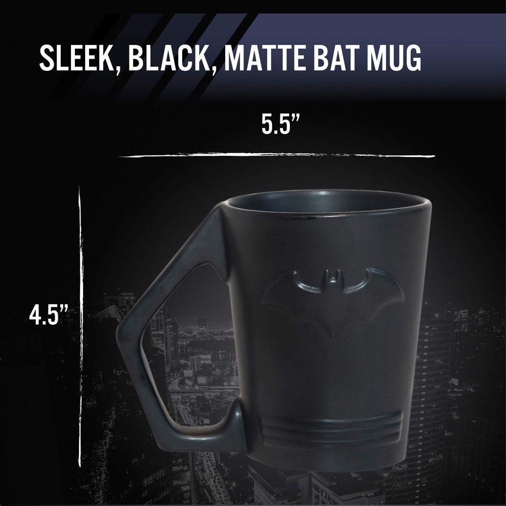 Batman Shaped Ceramic Coffee Mug - DC Comics Embossed Cup, 96 months to 1188 months