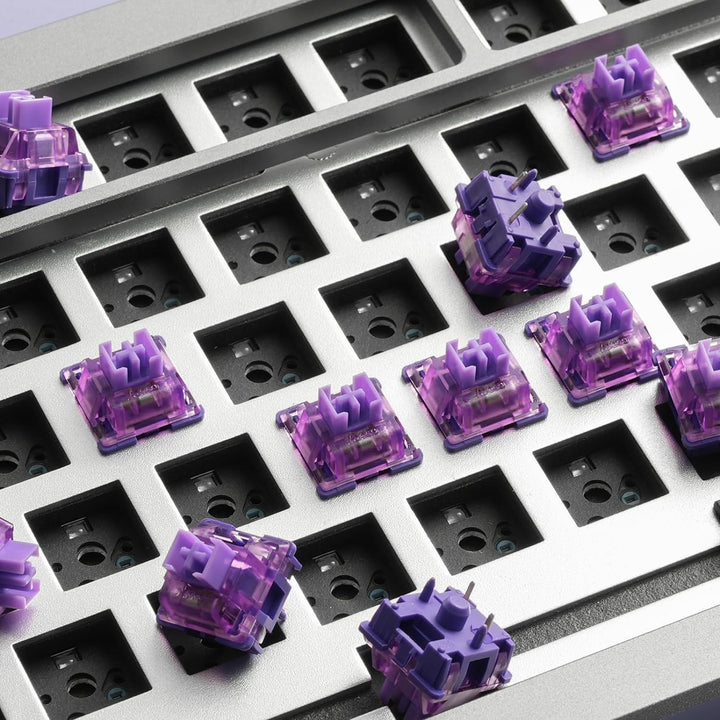 CS Switches, 3 Pin 36gf Tactile Keyboard Switches Lavender Purple Key Switches Plate Mounted Compatible for MX Mechanical Keyboard (45 pcs)