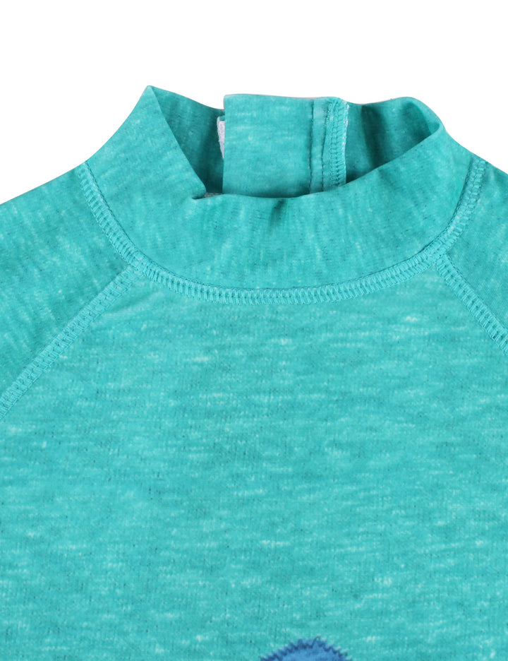 Baby Toddler Boys Bathing Suits One-Piece Zip Swimsuit Short Sleeve Rash Guard Swimwear Sunsuits with UPF50+ Sun Protection for Summer Beach (Alien,9-12M)