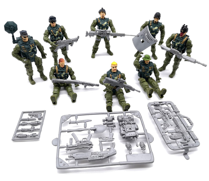 Action Figures Army Men Soldiers Toys 8 Pack Military Toy Playset Realistic Accessories