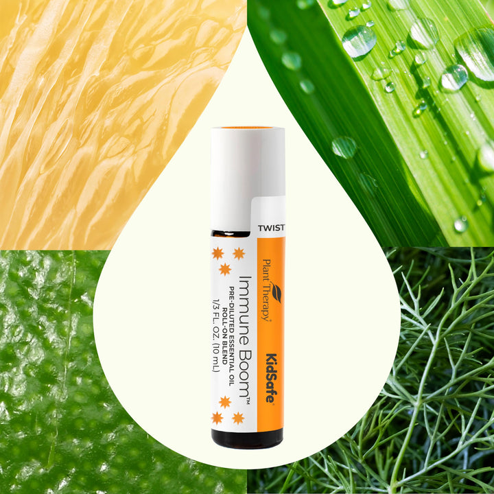 Kidsafe Immune Boom Essential Oil Blend Pre-Diluted Roll-On 10 mL (1/3 oz) 100% Pure, Therapeutic Grade