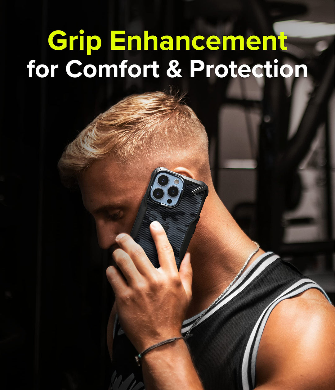Fusion-X Compatible with iPhone 13 Pro Max Case, Camouflage Design Hard Back Heavy Duty Shockproof Advanced Protective TPU Bumper Phone Cover - Camo Black