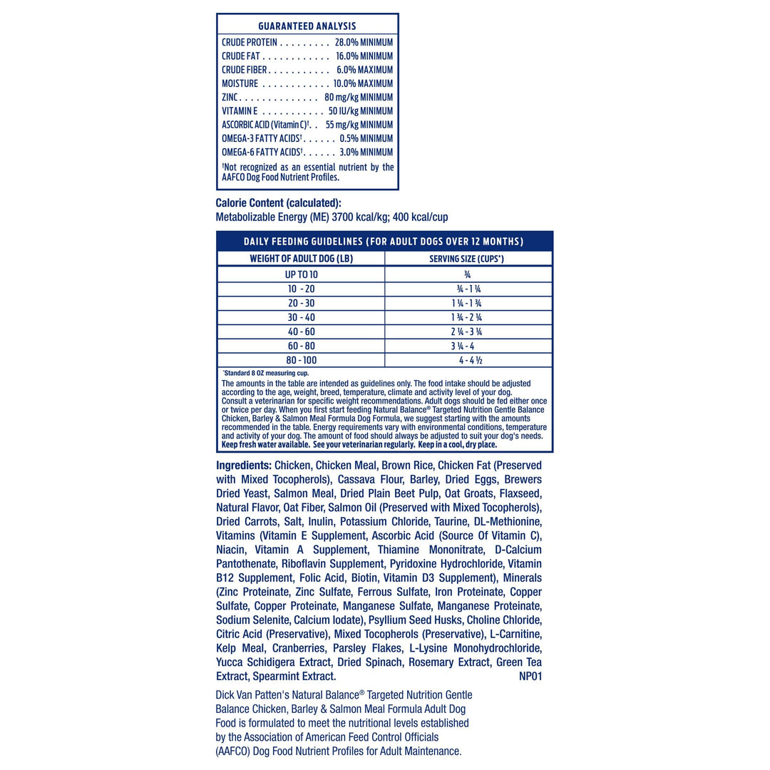 Gentle Balance Chicken Barley &amp; Salmon Meal Adult Dry Dog Food 26 Pound (Pack of 1)