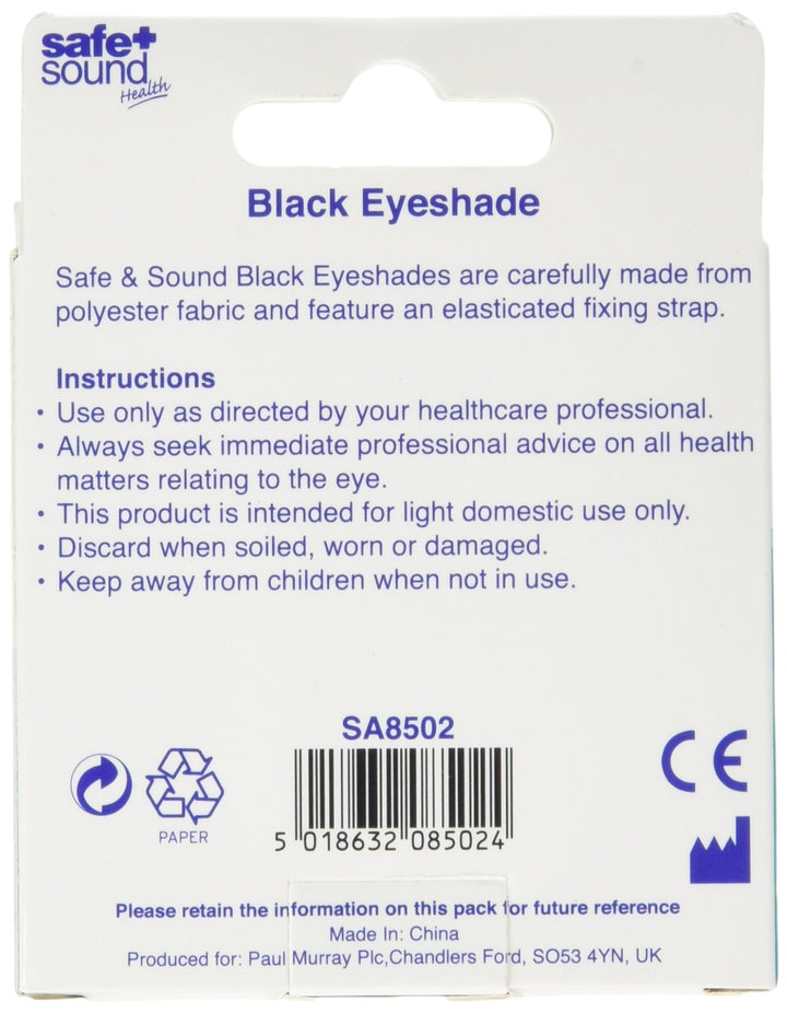 Safe &amp; Sound Black Eyeshade