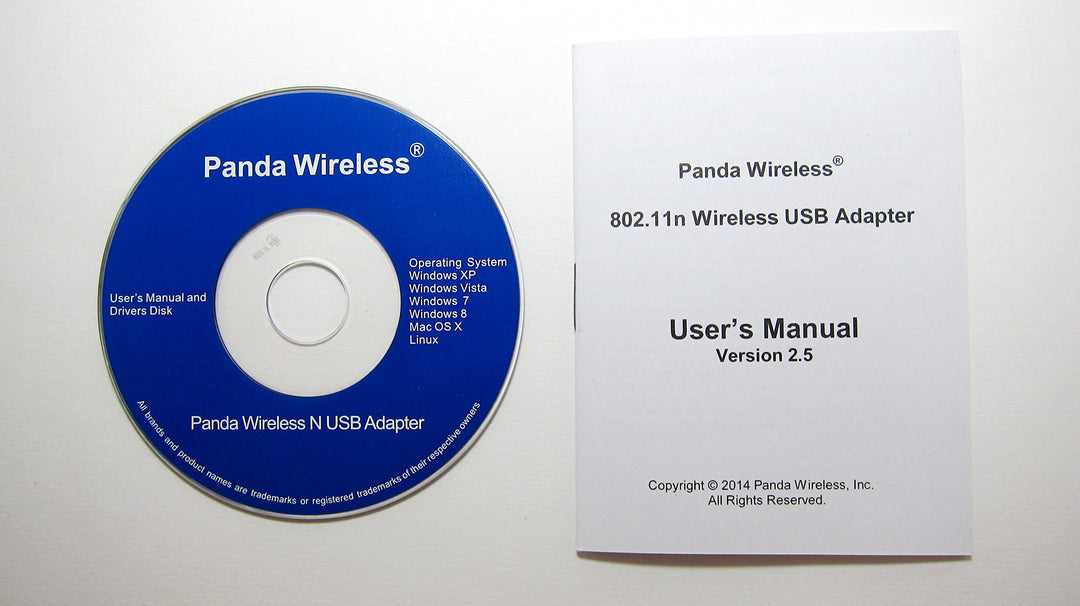 Panda Wireless PAU06 300Mbps Wireless N USB Adapter - w
