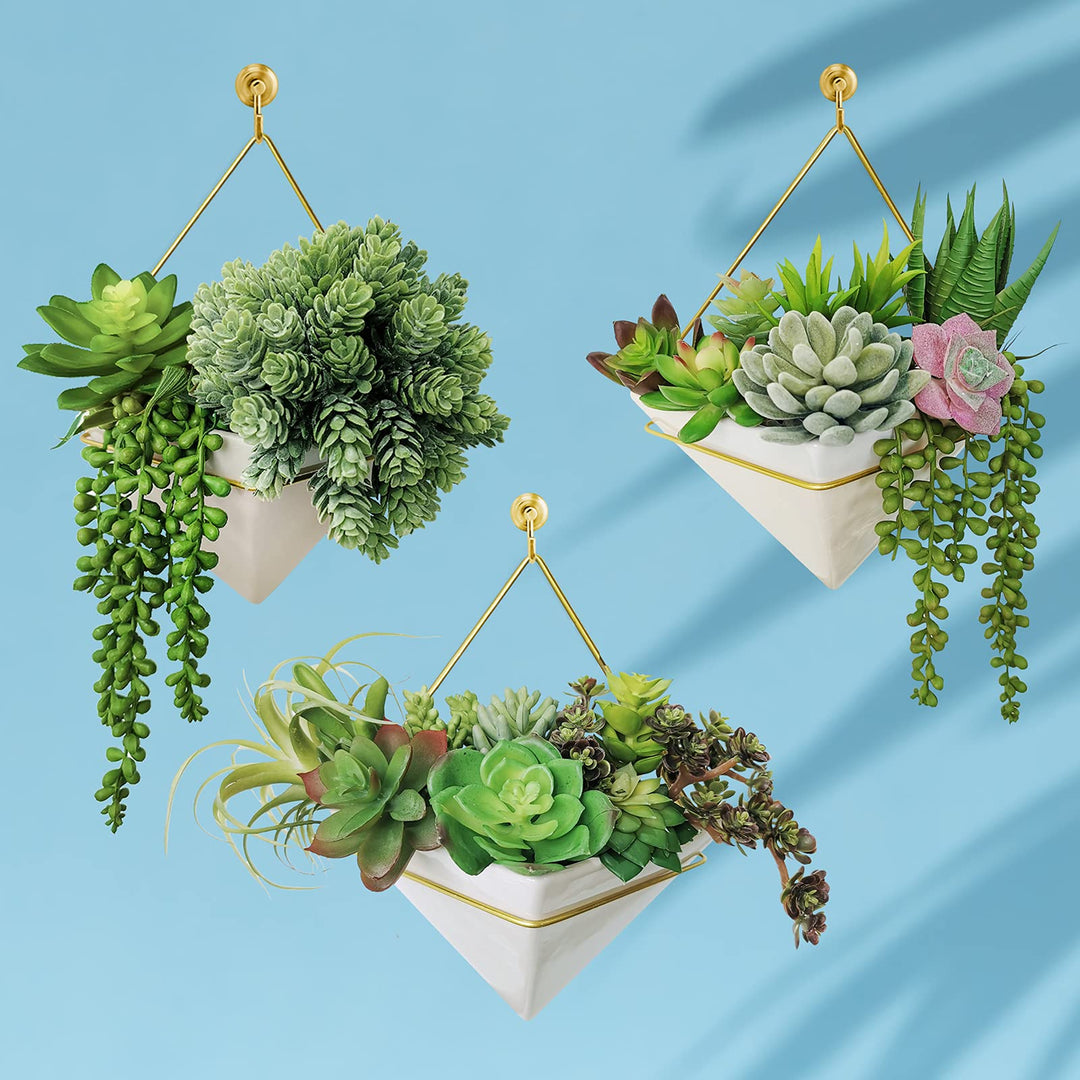 22 Pcs Bulk Artificial Succulents Plants Unpotted Small Aloe Hanging String of Pearls Cactus Green Fake Succulents for Succulent Garden Arrangement Centerpiece Wall Indoor Outdoor Home Decor
