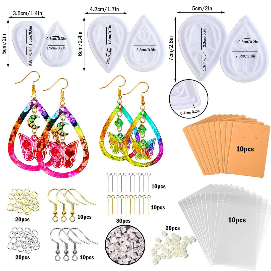 Trafagala Resin Jewelry Molds, 156PCS Earring molds for