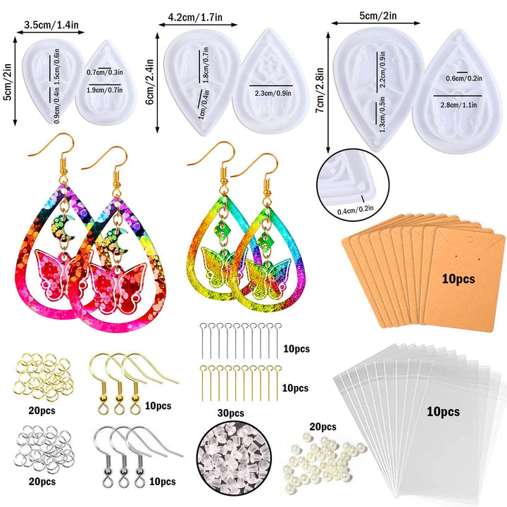 Trafagala Resin Jewelry Molds, 156PCS Earring molds for