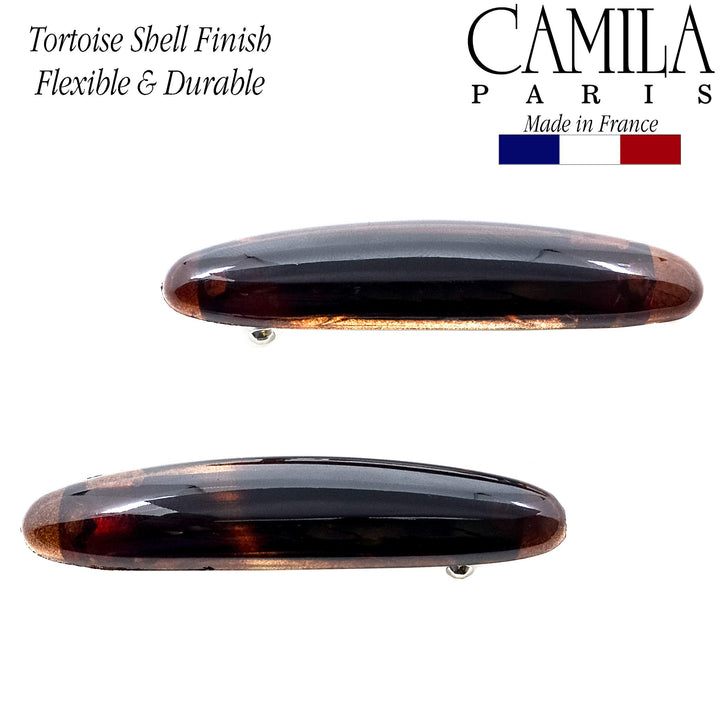Paris French Hair Barrettes Clips for Girls, Strong Hold Grip Hair Clips for Women, No Slip and Durable Styling Girls Hair Accessories, Made in France