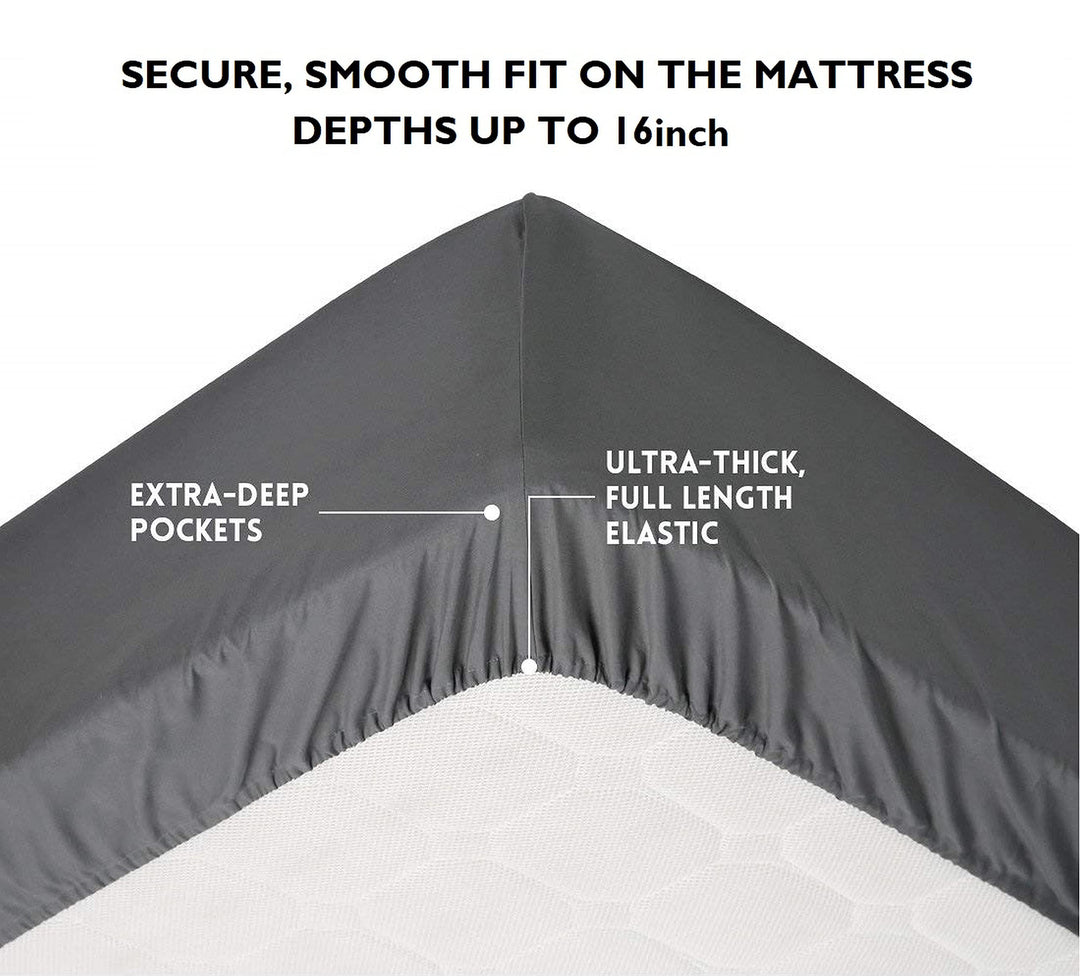 Luxurious Wrinkle Resistant 1500 Thread Count Egyptian Quality 1-Piece Fitted Sheet All Around Elastic -Deep Pocket- Ultra Soft Bottom Fitted Sheet, California King, Aqua Blue