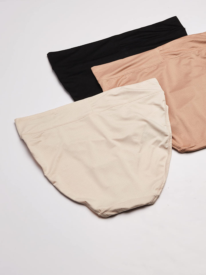 Warner&#39;s womens Allover Breathable Hi-cut Panty Underwear, Toasted Almond Butterscotch Black, Large US