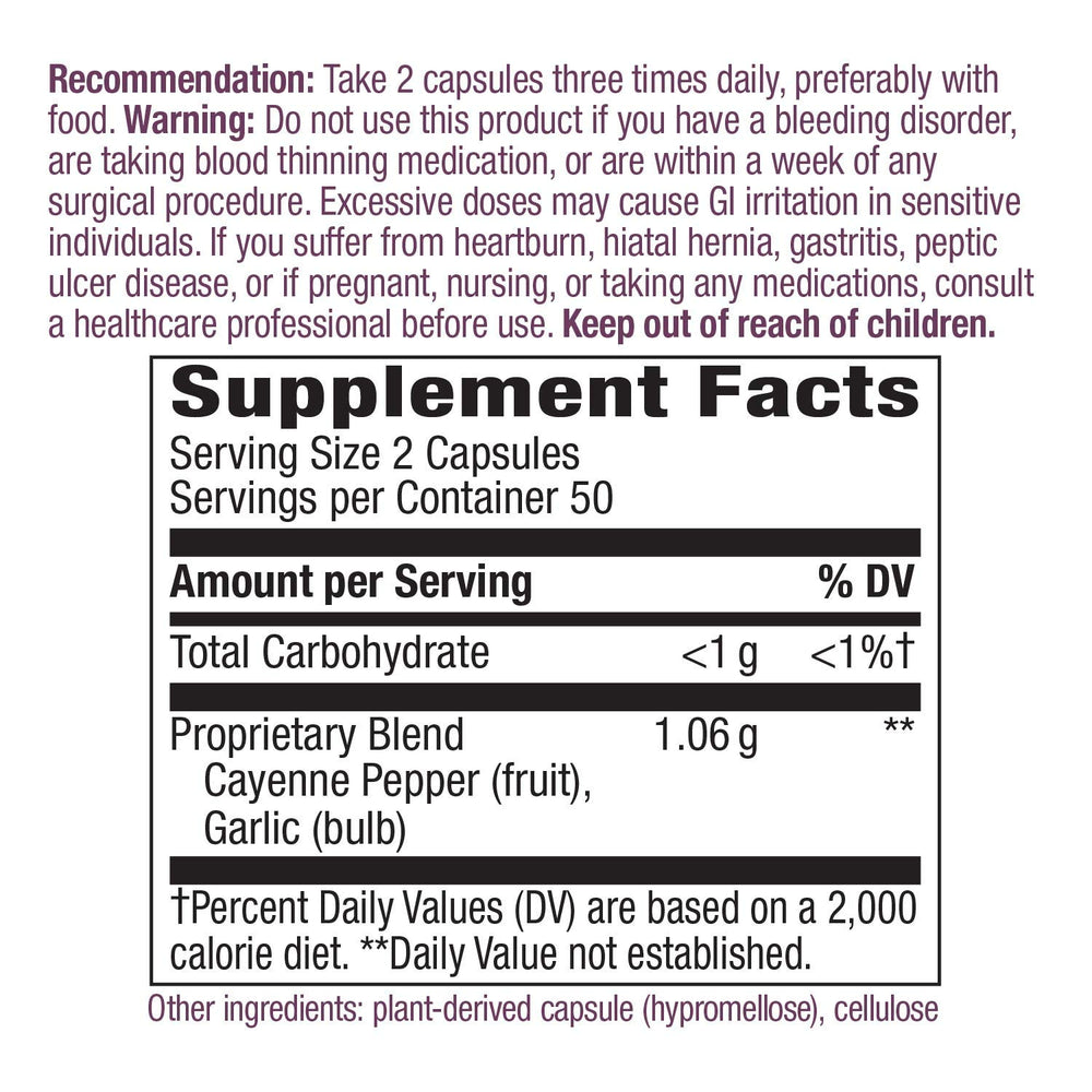 Nature's Way Cayenne-Garlic Premium Blend Circulato