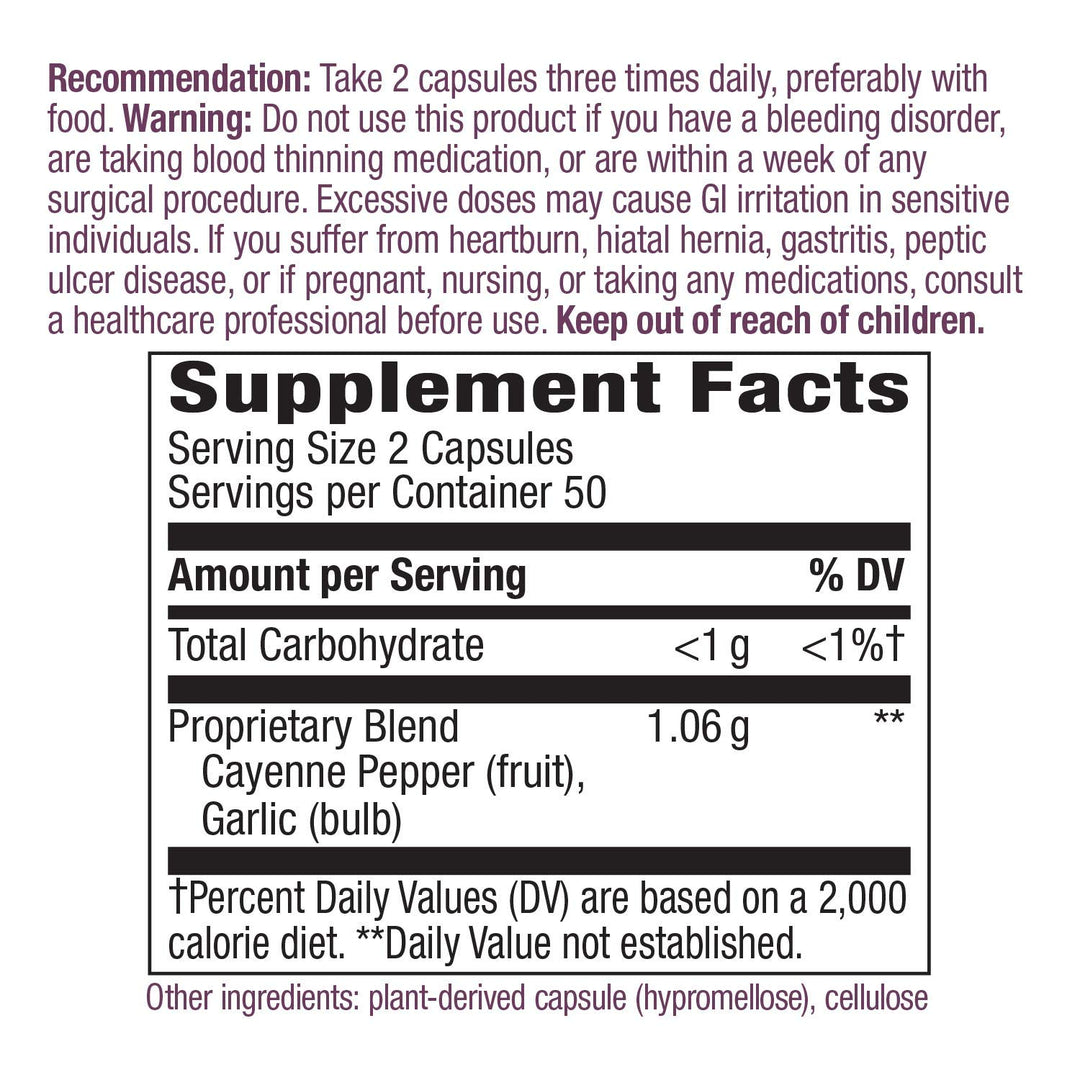 Nature&#39;s Way Cayenne-Garlic Premium Blend Circu