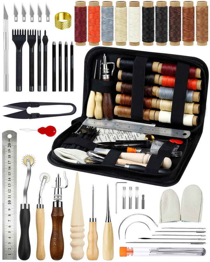 PLANTIONAL Leather Working Tools for Beginners: Profess