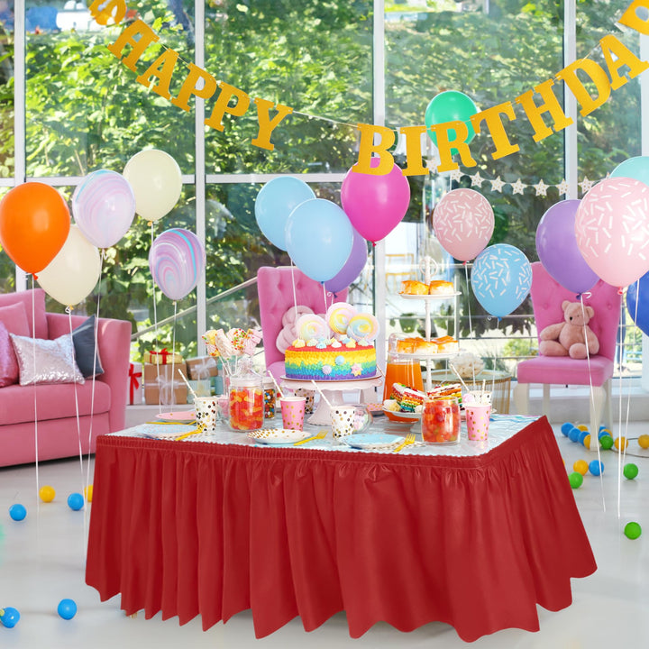 DecorRack Table Skirt, 29 in x 14 ft -BPA Free- Plastic