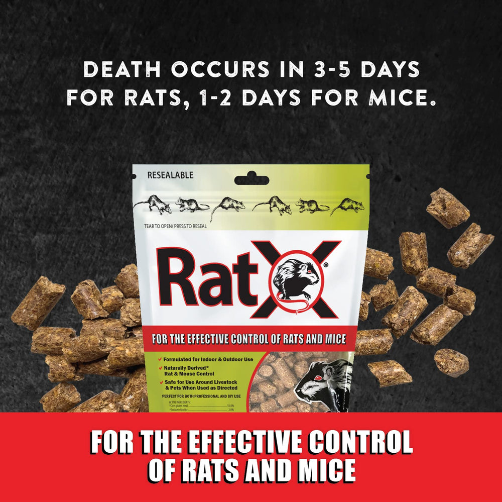 EcoClear Products 620102, RatX All-Natural Non-Toxic Humane Rat and Mouse Killer Pellets, 3 lb. Bag