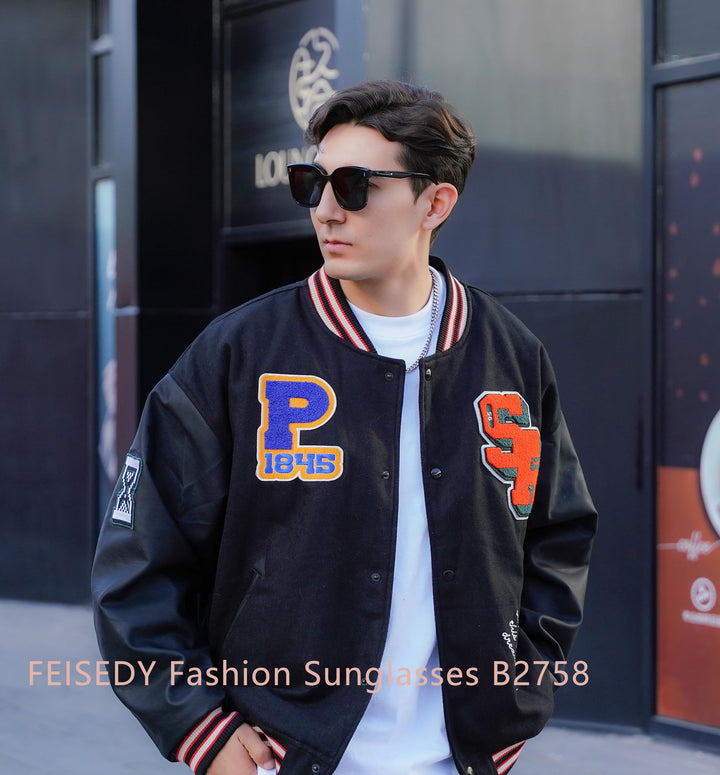 FEISEDY Women Oversized Vintage Polarized Sunglasses Sq