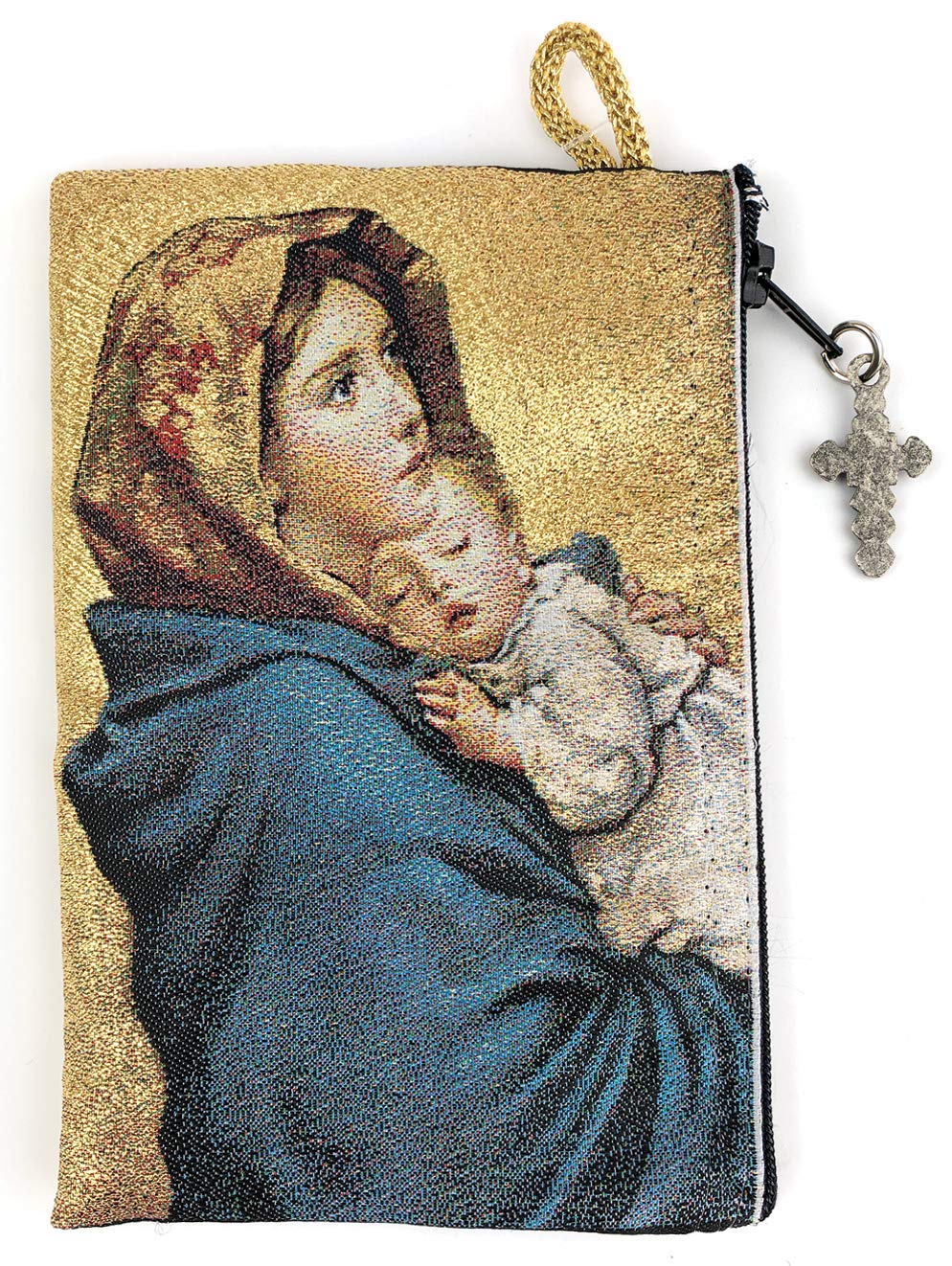 Catholic Rosary Pouch, Saint Joseph and Baby Jesus &