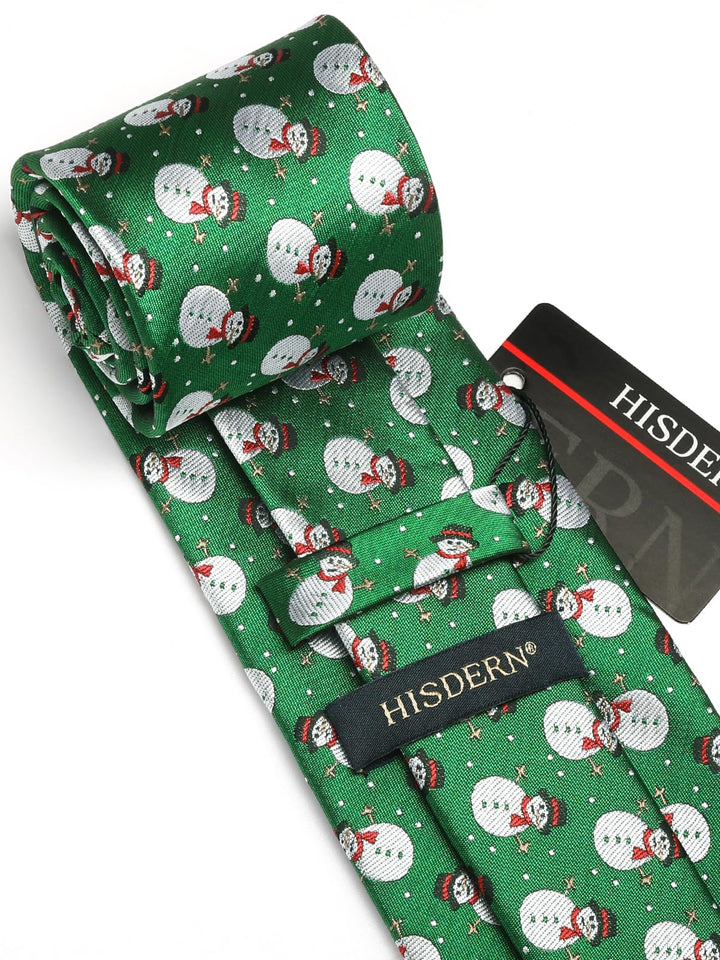 Navy Blue Tree Christmas Ties for Men Holiday Festival 