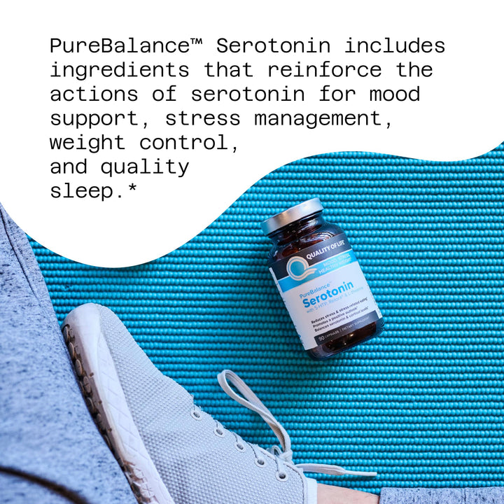 Pure Balance Serotonin Premium–Helps Boost Serotonin &amp; Cortisol Levels - Includes 5-HTP, Venetron, Sensoril, Vitamin D3 &amp; L-Theanine–90 Capsules