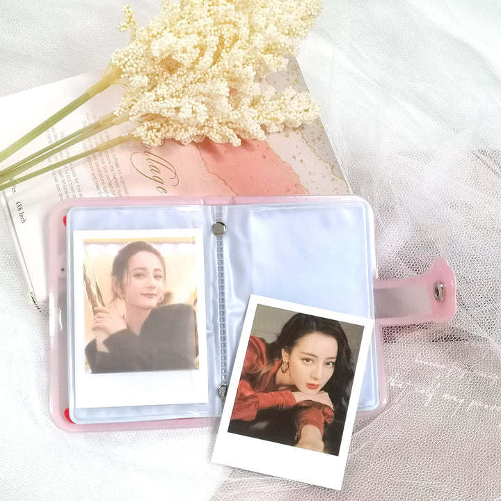 Kpop Photocard Holder Book Jelly Glue Mini Photo Album Kpop Photocard Binder Portable Photo Card Sleeves 20 Pockets (Green)