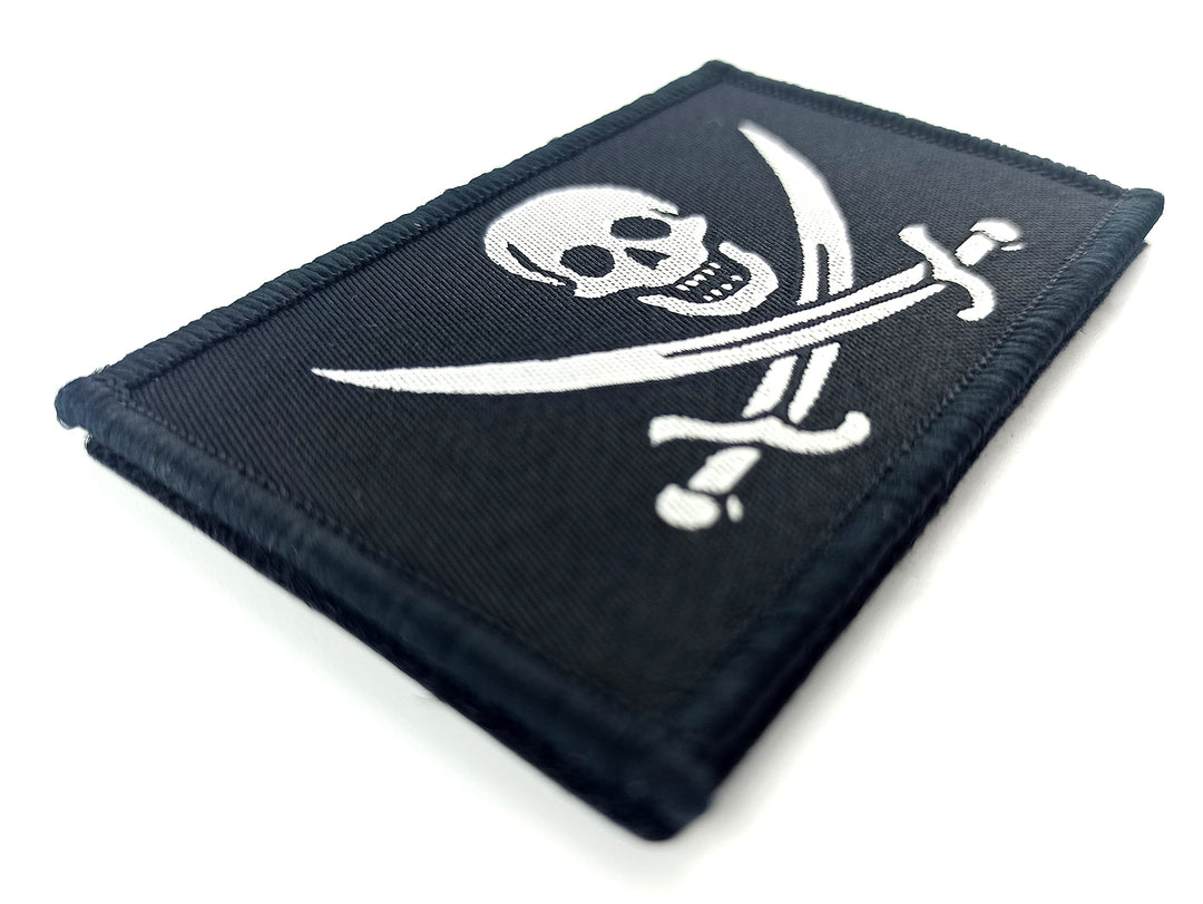 2 Pack Pirate Jack Rackham Flag Patch Pirate Skull Flags Tactical Patch Pride Flag Patch for Clothes Hat Patch Team Military Patch
