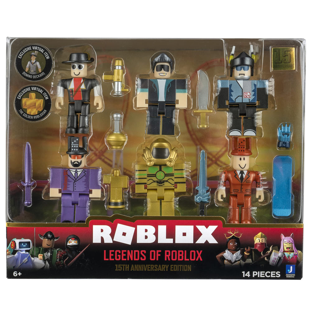 Action Collection - Legends of 15th Anniversary Gold Six Figure Pack, 6 years and up [Includes Exclusive Virtual Item]