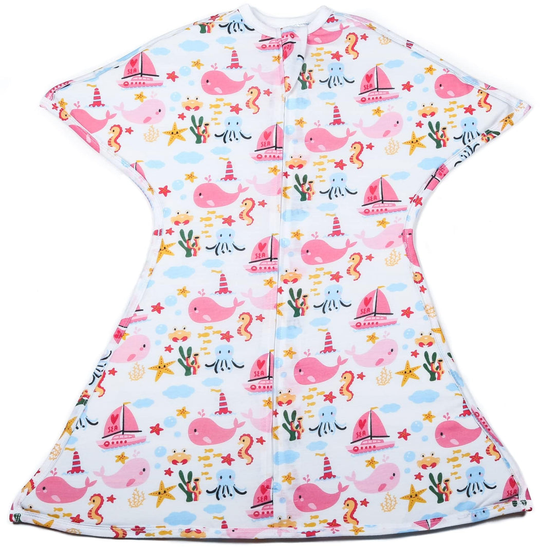 Zipadee-Zip Baby Swaddling Blanket 6-12 Months - Transition Swaddle with Zipper Convenience - Nautical Girl, M